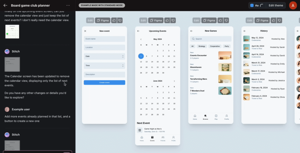 stitch ui design